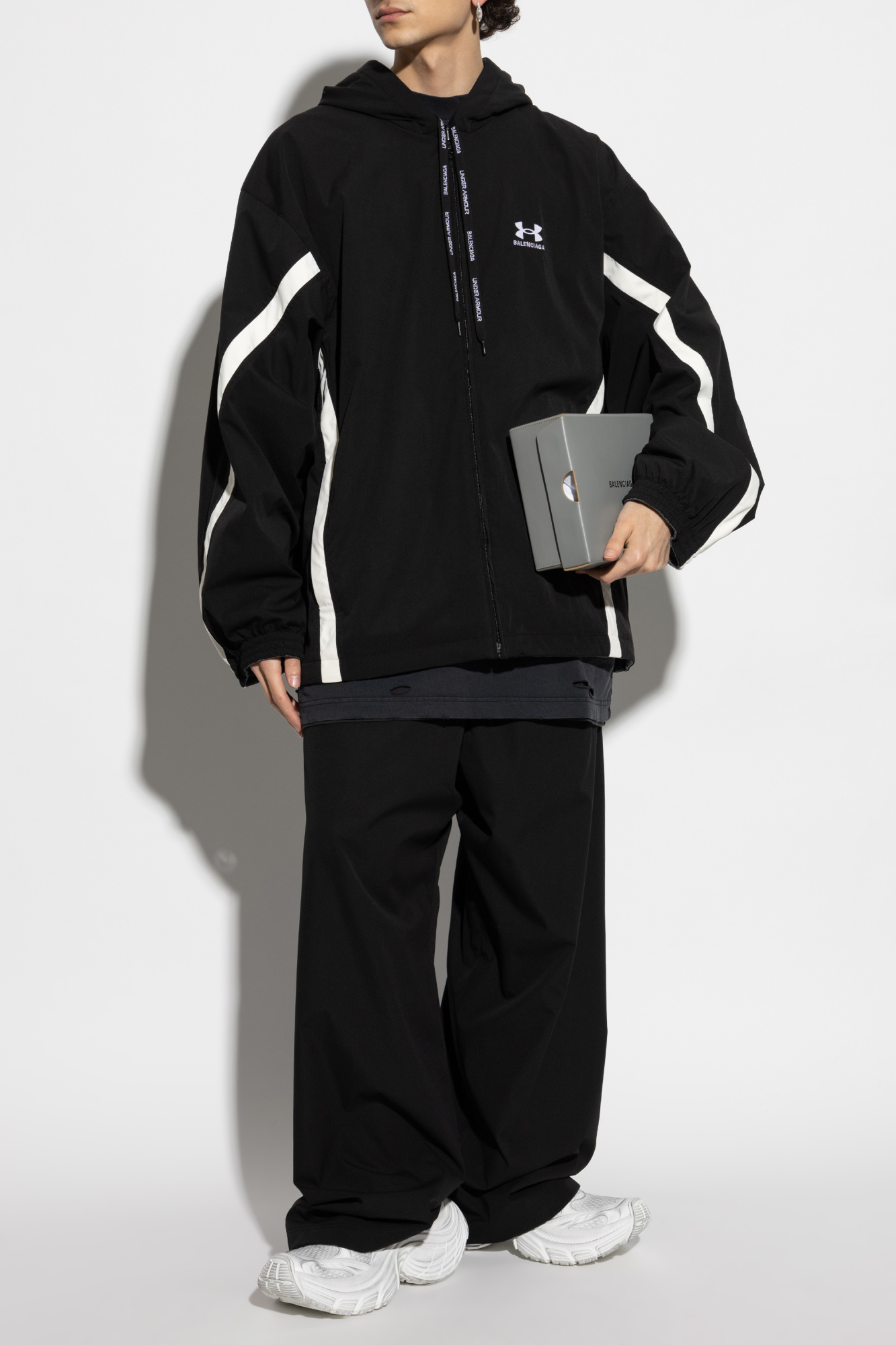 Balenciaga Double Front Wide-Leg Wool Pants - Bergdorf Goodman